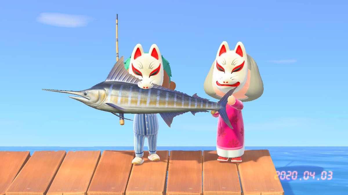 いちご Ff14 Hades 昨日のあつ森 そらくんの服が個性的 ๑ ლ ๑ そら島の映えスポット カジキマグロ 1匹目マグロ 2匹目カジキマグロ 3匹目リュウグウノツカイの連続ミラクル あつまれどうぶつの森