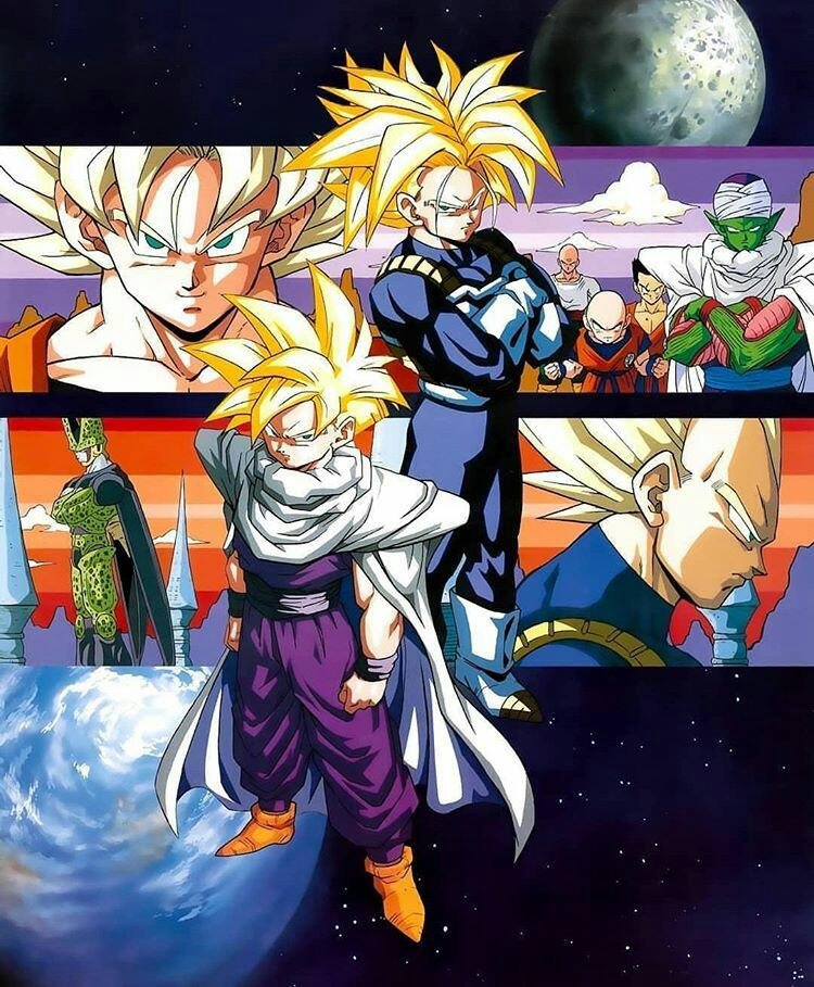 Dragonball GT - Toei Animation Original Celluloid - Trunks, Gohan