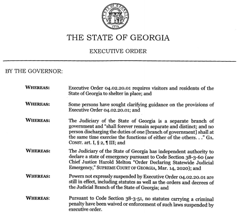 Governor Brian Kemp has signed an executive order expanding the definition of "essential services." Read it here:  https://bit.ly/3bQ5CGk  (Clicking on this link will cause the download of a PDF)  #gapol  #COVID19  #coronavirus This is a thread. (1x)