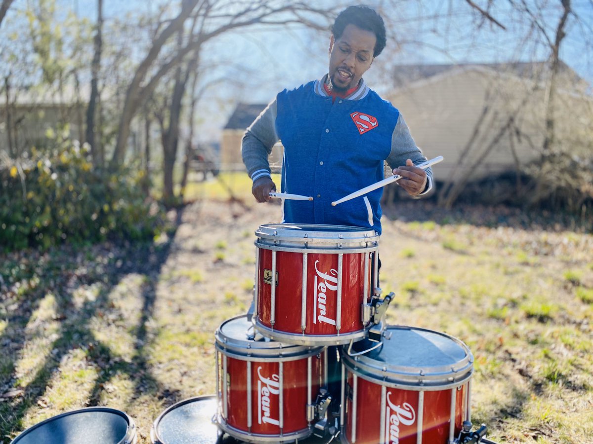 dr__gw's tweet photo. Thankful to have joined @PearlDrumCorp ! #TeamPearl #pearldrums #pearlmarching #pearladams https://t.co/yNOpVreU8A