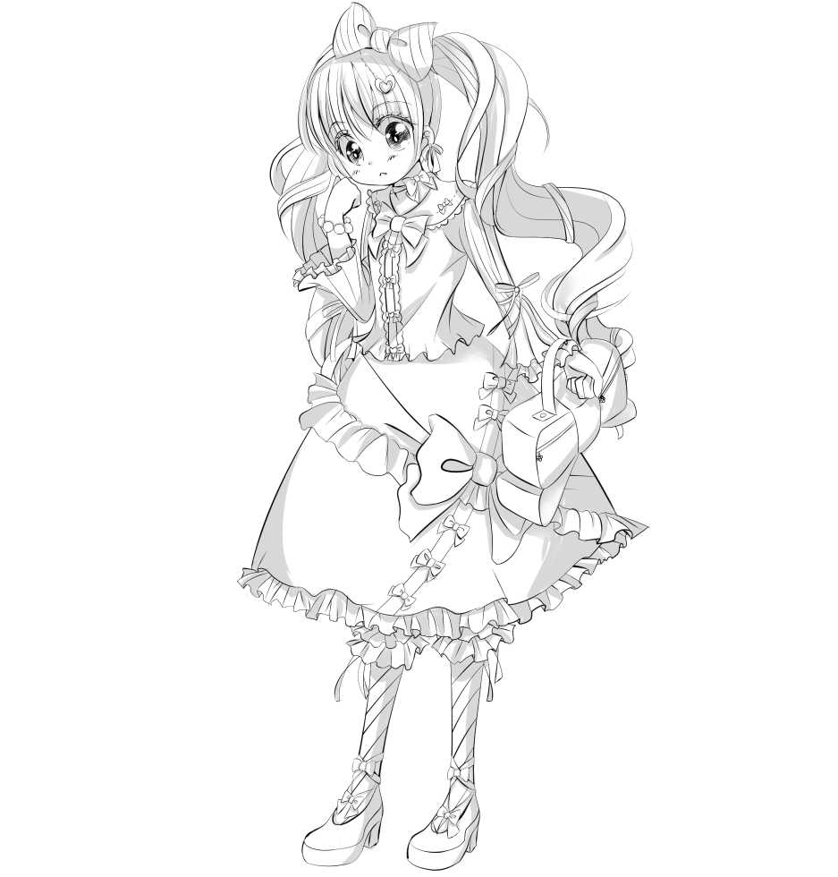 「#コーデ #ファッション #女の子 #甘ロリ #ロリィタ #イラスト #一日一絵」|ふみな(fumina)のイラスト