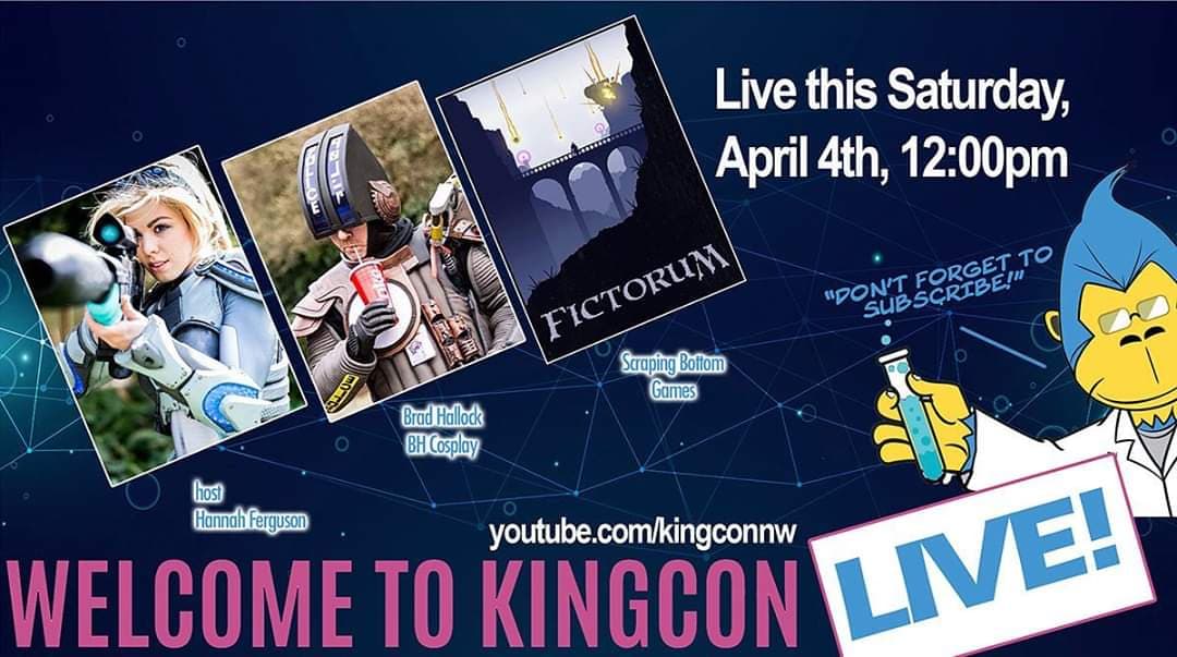 Greg and Chip will be on @KingconNw YouTube stream tomorrow talking a little bit about Fictorum and will be sharing how to get started in game development with <a href="/UnrealEngine/">Unreal Engine</a>! Stream starts at noon PT, we'll be on around 1pm. Hope to see you there!
youtube.com/channel/UCF_tG…
