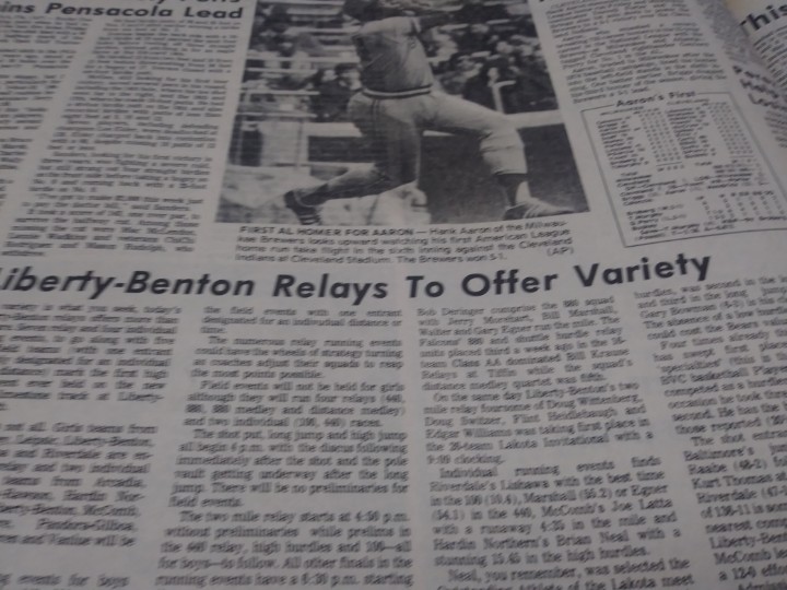 This is from April 1975. And what the (then) Republican-Courier means by "variety" is ... girls.
