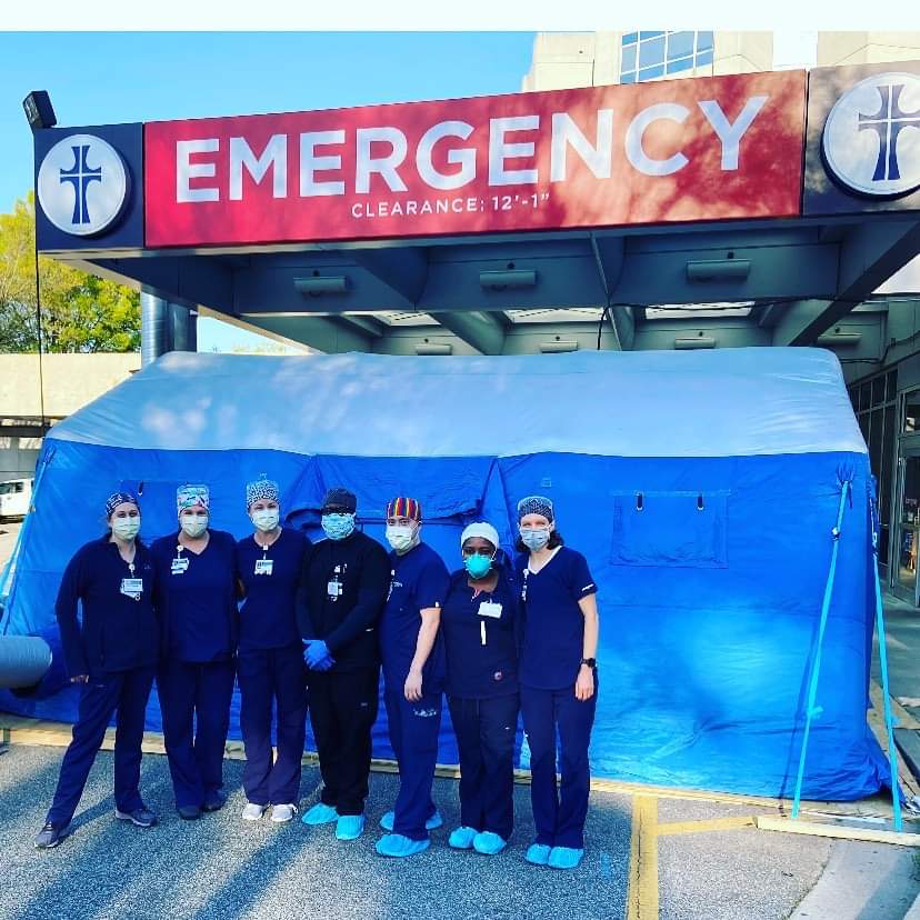kturchin's tweet photo. So proud of my sister and her team.  They are true heroes at the front line during this time.  Her heart and compassion for others has always been an example of how we should all aspire to live.  Love you Kathleen.  Be safe. 

#COVID19 #emoryhealthcare #er #HealthcareHeroes https://t.co/I4hPJXc4HB