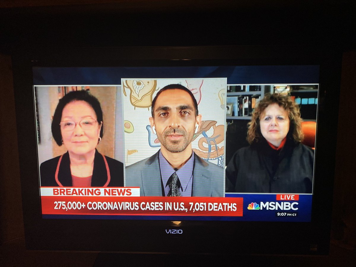 MorganHSanders's tweet image. Tune into @MSNBC now to hear from @RishiDesaiMD as he discusses #covid19 w/ @AliVelshi  #DrRishiDesai #RaiseTheLine #FlattenTheCurve