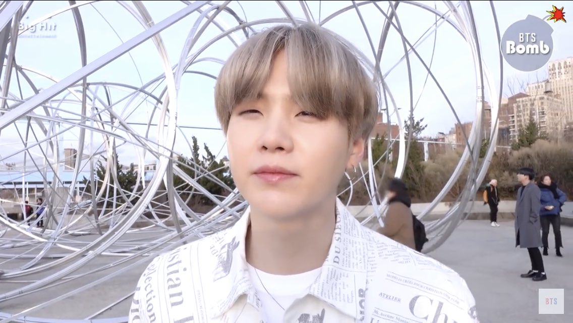 angleeyze's tweet photo. @Iumieredhiver check our sweetie AgustD in Brooklyn at the #BTS_connect exhibit. https://t.co/kHlNeKvFk2