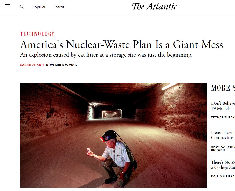 Interestingly enough, the U.S. government decided to take advantage of these natural caves and use them as a storage sight for nuclear waste https://www.theatlantic.com/technology/archive/2016/11/nuclear-waste-wipp-new-mexico/506117/