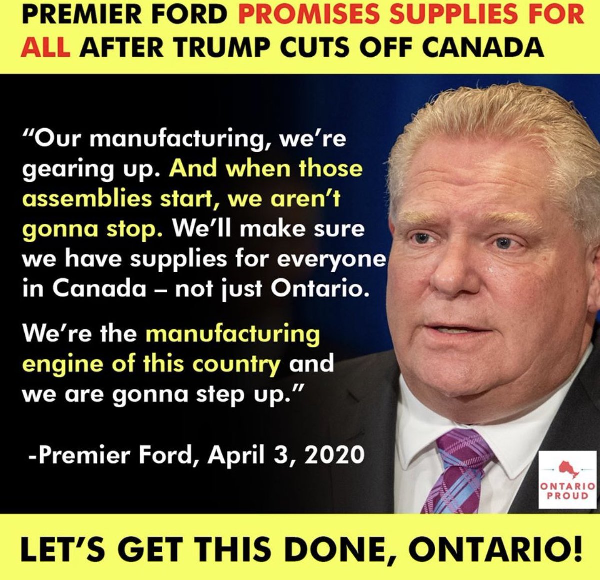 WBrettWilson's tweet photo. Thank you ⁦@fordnation⁩ aka Premier Ford. https://t.co/U6o5GUrHfh