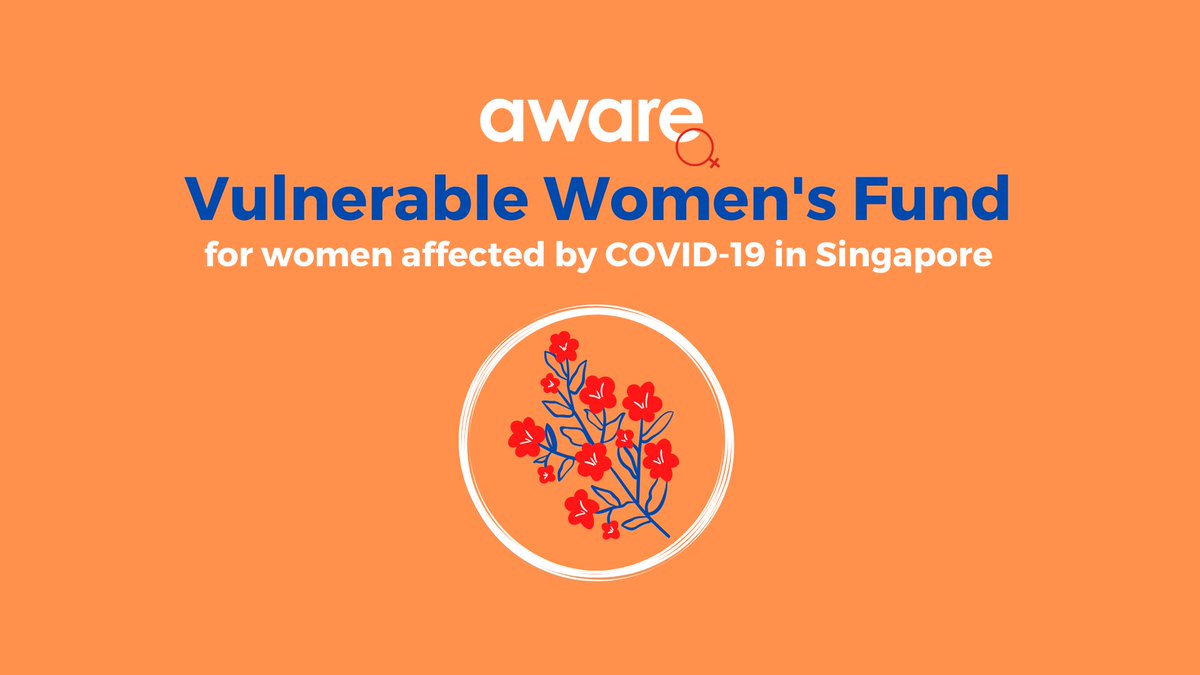 Please give to our Vulnerable Women's Fund. COVID-19 underscores the already stark inequalities experienced by women in unemployment, housing, caregiving, domestic violence and more. Help AWARE continue (and expand) its services for women in this crisis.  https://www.giving.sg/aware/vulnerable_womens_fund