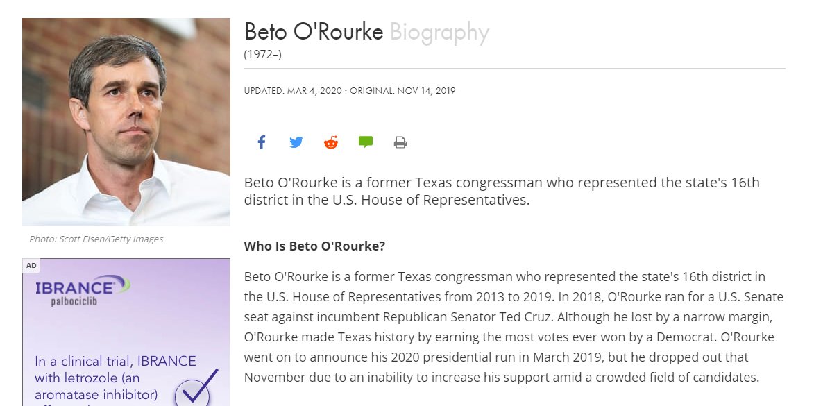 Wonder what Texas's former State Representative for it's 16th Congressional District (2013-2019) would have to say about his district being a trafficking hub?  https://www.biography.com/political-figure/beto-orourke