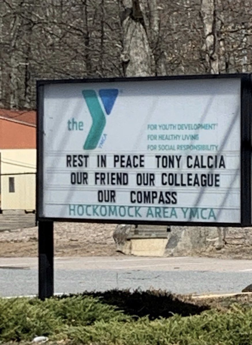 On Saturday our community and <a href="/HockomockYMCA/">Hockomock Area YMCA</a> will lay to rest  our beloved friend Tony Calcia 
Tony’s integrity, commitment to others and love of life is a model for all of us on how to live our lives. RIP Tony and thx for the impact u had on everyone u touched. We love u