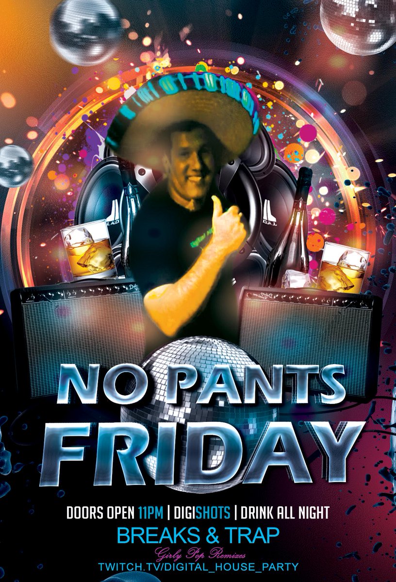 Digi_HouseParty's tweet photo. https://t.co/jXtqdXpYg1
#NoPantsFriday #Twitch #Breakbeats https://t.co/a6qLKueXIZ