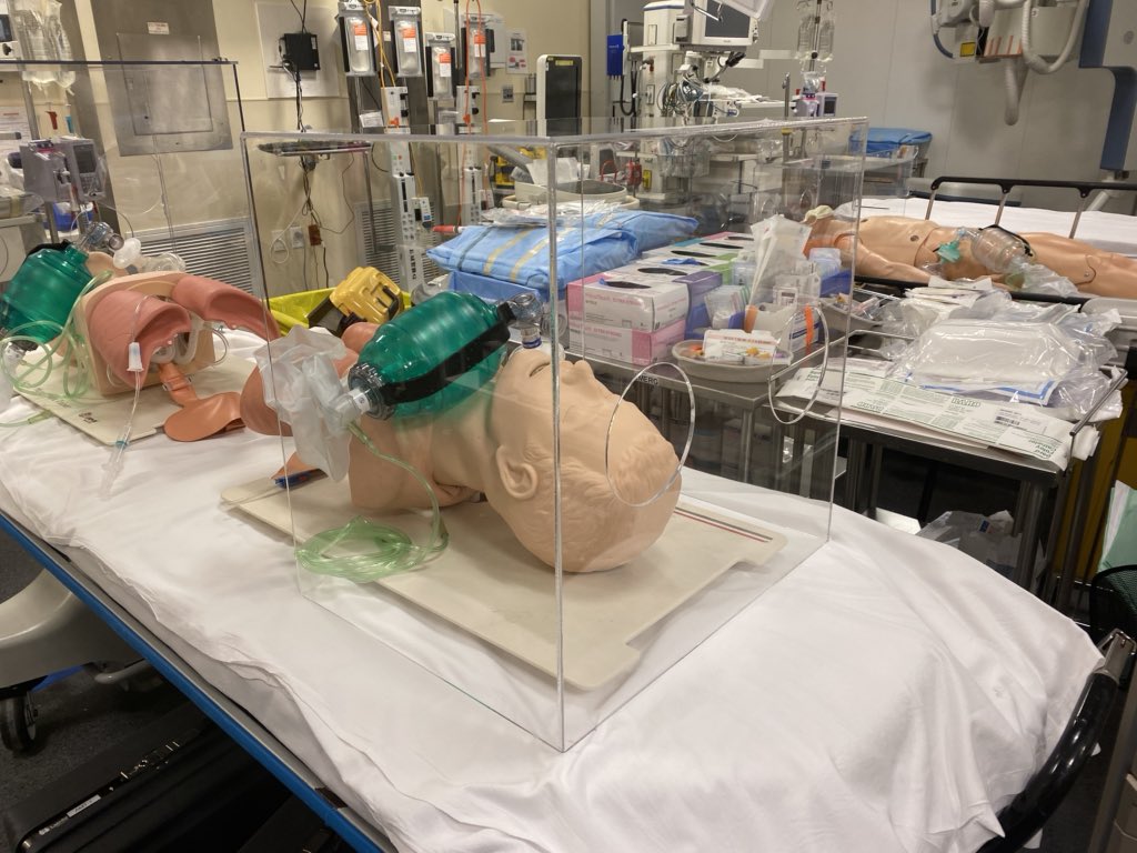 We were fortunate to receive various donated models of the infamous intubation box and had an opportunity to test the different models  @EMeduc  @Sunnybrook Some lessons learned 1/3
