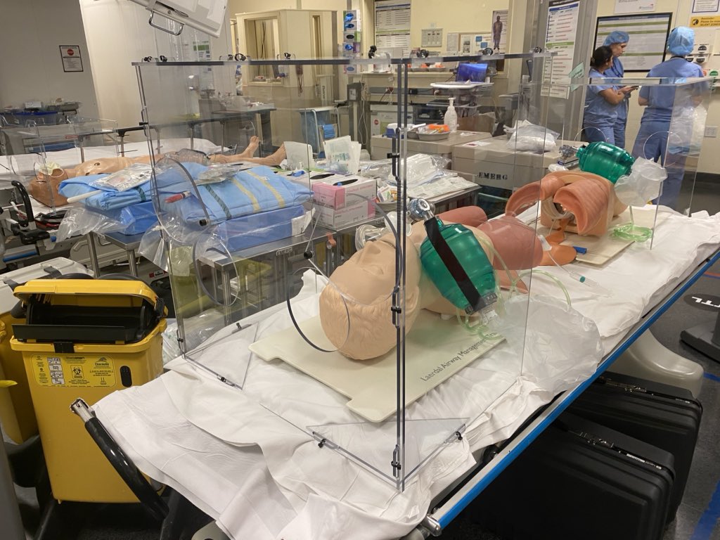 We were fortunate to receive various donated models of the infamous intubation box and had an opportunity to test the different models  @EMeduc  @Sunnybrook Some lessons learned 1/3