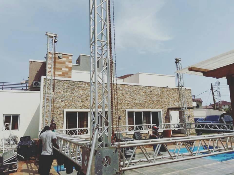 obiiwan3's tweet photo. The Stage Is Setting Up!!!   Ghana First Digital Show!! 🇬🇭🔥  - THE FAITH CONCERT-  Hosted By the Africa Danchall King @shattawalegh!!   This is for the World!!   We Getting Ready,  So Get your Data Ready!!  Just #STAYHOME and #ENJOY!!!  #FaithConcert 
8:pm tomorrow https://t.co/yCuckYqWfp