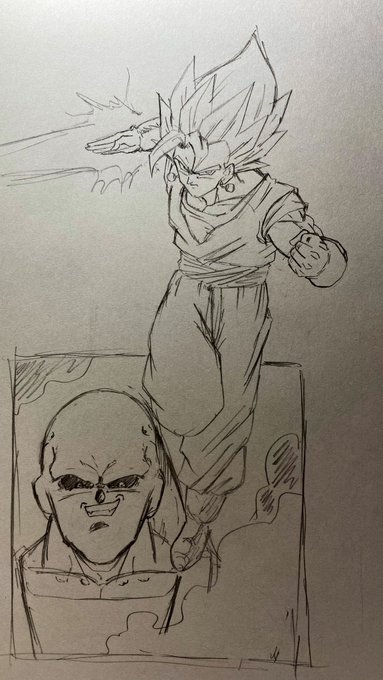 描けないのでベジータ4をベジットにアレンジ模写?しますた
顔をまだ納得いけど、やっぱり体が難しい…
イカフライクオリティから脱却出来ない 