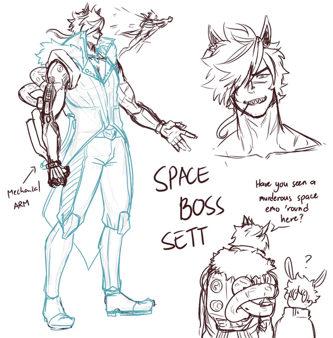 Aphelios just wants to avenge the templars, while Sett wants a boo...and money. 

Thank you #Settphel discord for the odyssey talk! 