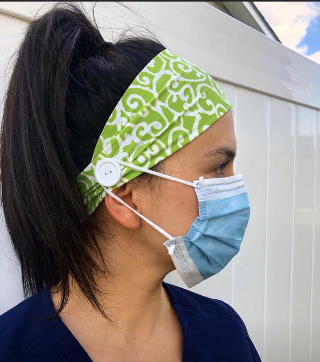 If people are looking for a way to help, nurses could use these headbands with buttons to hold the mask straps. Our ears are hurting. I have been looking and cannot find them. Send them to your local hospital. #HealthcareHeroes