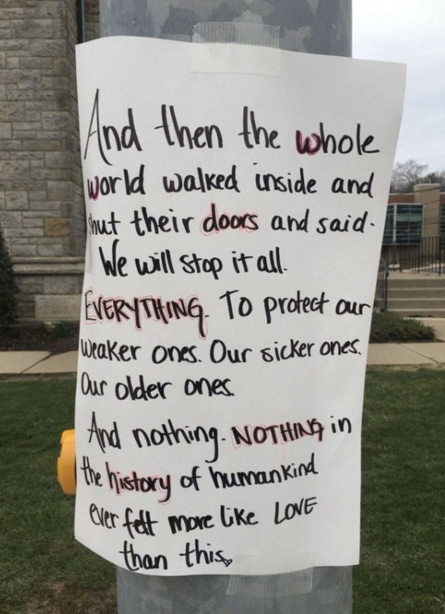 We can do this for one another. Stay home. Stay safe. Take care of one another. #StayHome