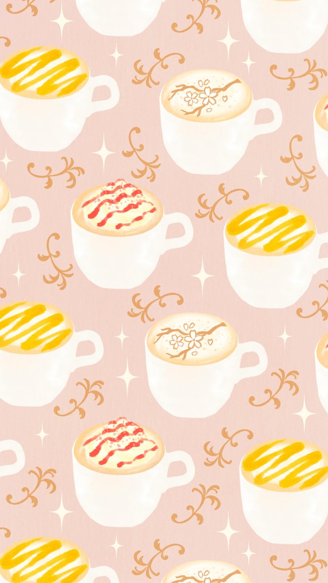 Omiyu お返事遅くなります カフェラテな壁紙 Illust Illustration 壁紙 イラスト Iphone壁紙 Cafelatte カフェラテ コーヒー Coffee カフェモカ ラテアート