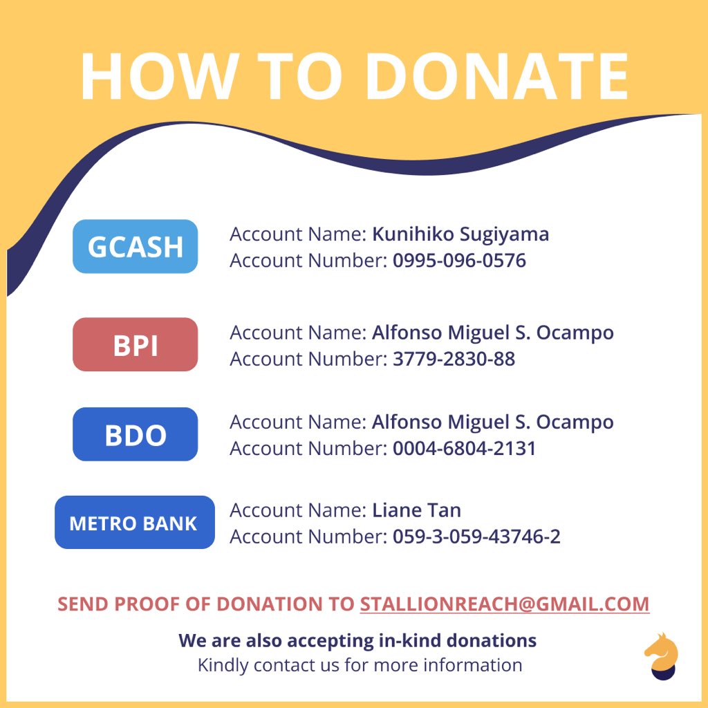 reginasofiao's tweet photo. Hello! My friends and I started an organization to help provide PPE to frontliners in Metro Manila 💛

We’re accepting donations in kind or in cash. Details are in the photos below.

Hope you can help by donating and sharing this tweet to get the word around! 🤗

#phcvdonate https://t.co/eTM32UzFKM