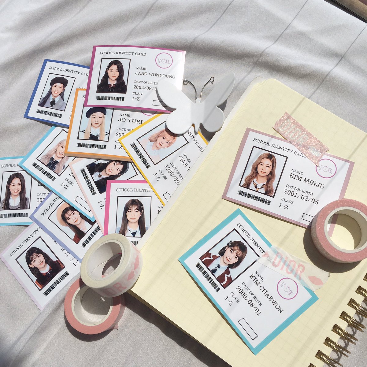 minjung__01's tweet photo. 【 IZ*ONE 配布企画 vol.6⠀】
IZ*ONEの生徒証をイメージして作ってみました！1枚目が切ったもの、2枚目は切る前のもの、3枚目はセブンイレブンでの印刷番号です！（4/11までです！）
印刷する際は
💡フォロー
💡RT              お願い致します💖💖
#IZONE配布 #配布 #配布企画 #izone https://t.co/8bYxyrEjL6
