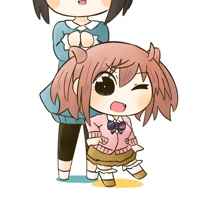 唯ちゃんと乙莉ちゃん
#アリスギアお絵かき 