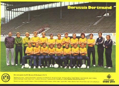 O tradicional Borussia Dortmund foi um dos fundadores da 2. Bundesliga, os aurinegros naquela temporada terminou na sexta colocação, os amarelos jogaram por duas oportunidades em 1975-76 retornou para BundesligaFoto: Kicker