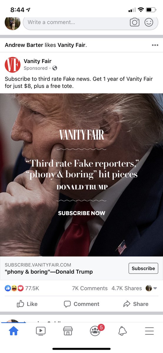 .<a href="/VanityFair/">VANITY FAIR</a> should get an award for this ad.