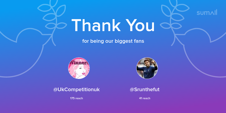GoodSkinDays's tweet image. Our biggest fans this week: UkCompetitionuk, Srunthefut. Thank you! via sumall.com/thankyou?utm_s…