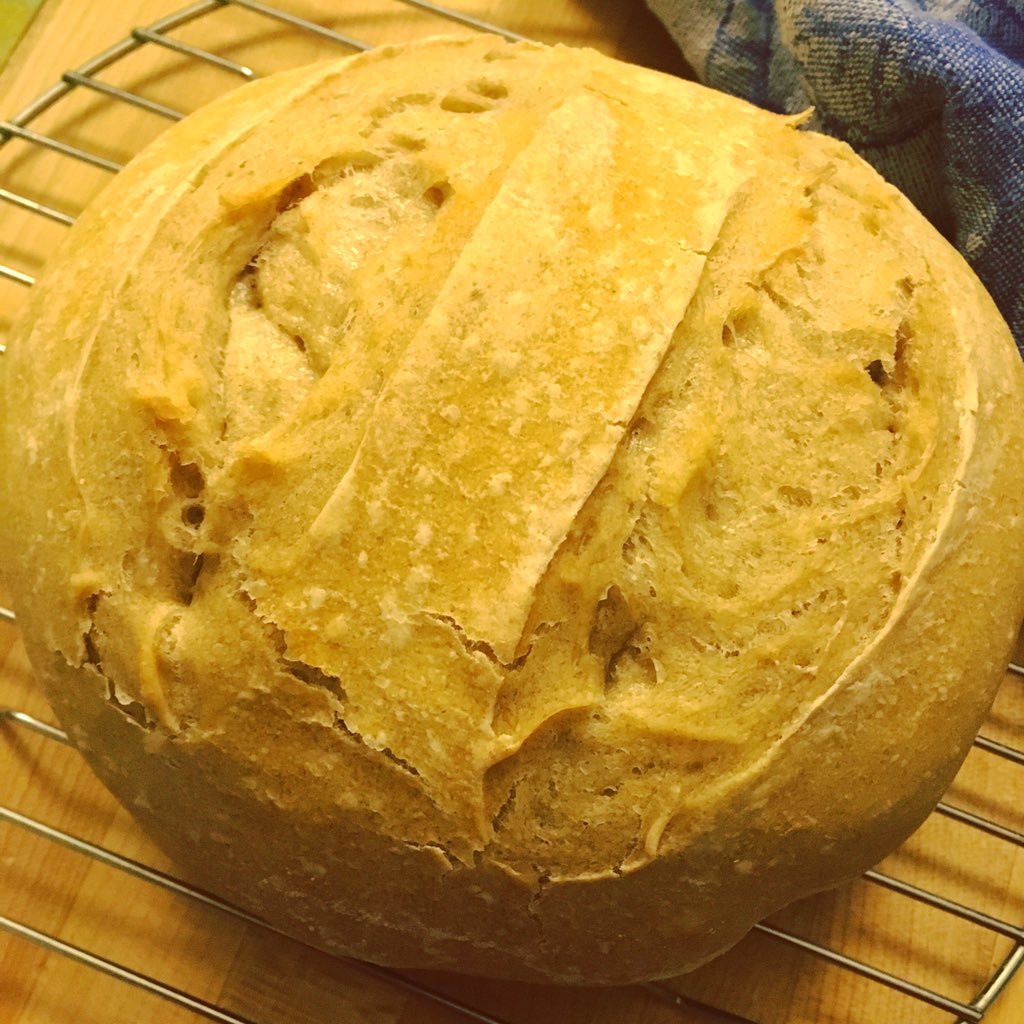 In the middle of this drama managed to produce this sourdough loaf