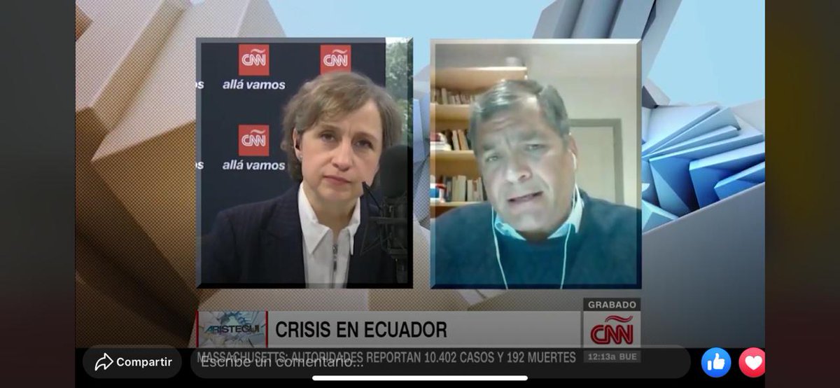 ghidalgoandrade's tweet photo. Rafael Correa dice que la solución a la pandemia en Ecuador es la renuncia del gobierno. Dice que está dispuesto a apoyar al "peor anticorreista". ¿Entonces que se celebren mítines y votaciones donde todos se contagien masivamente? Su ambición no tiene límites
#PandemiaEsCorrea https://t.co/blNA3nCOyk