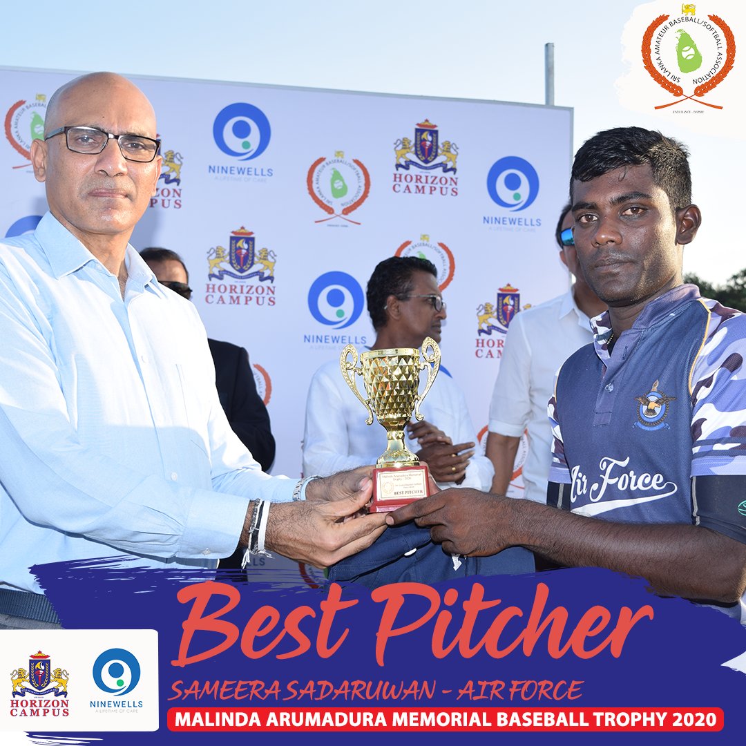 slabsa1's tweet photo. ICYMI: The top performers at the Malinda Arumadura Memorial Trophy 2020.

Best Batter &amp; Most Valuable Player (MVP) Wathsalya Gamage - Royal Blues
Best Pitcher Sameera Sadaruwan - Air Force
Player of the Final Kasun Kumara - Air Force
Best Fielder Dinesh Weerasinghe - Air Force https://t.co/tXCjdvVTmw