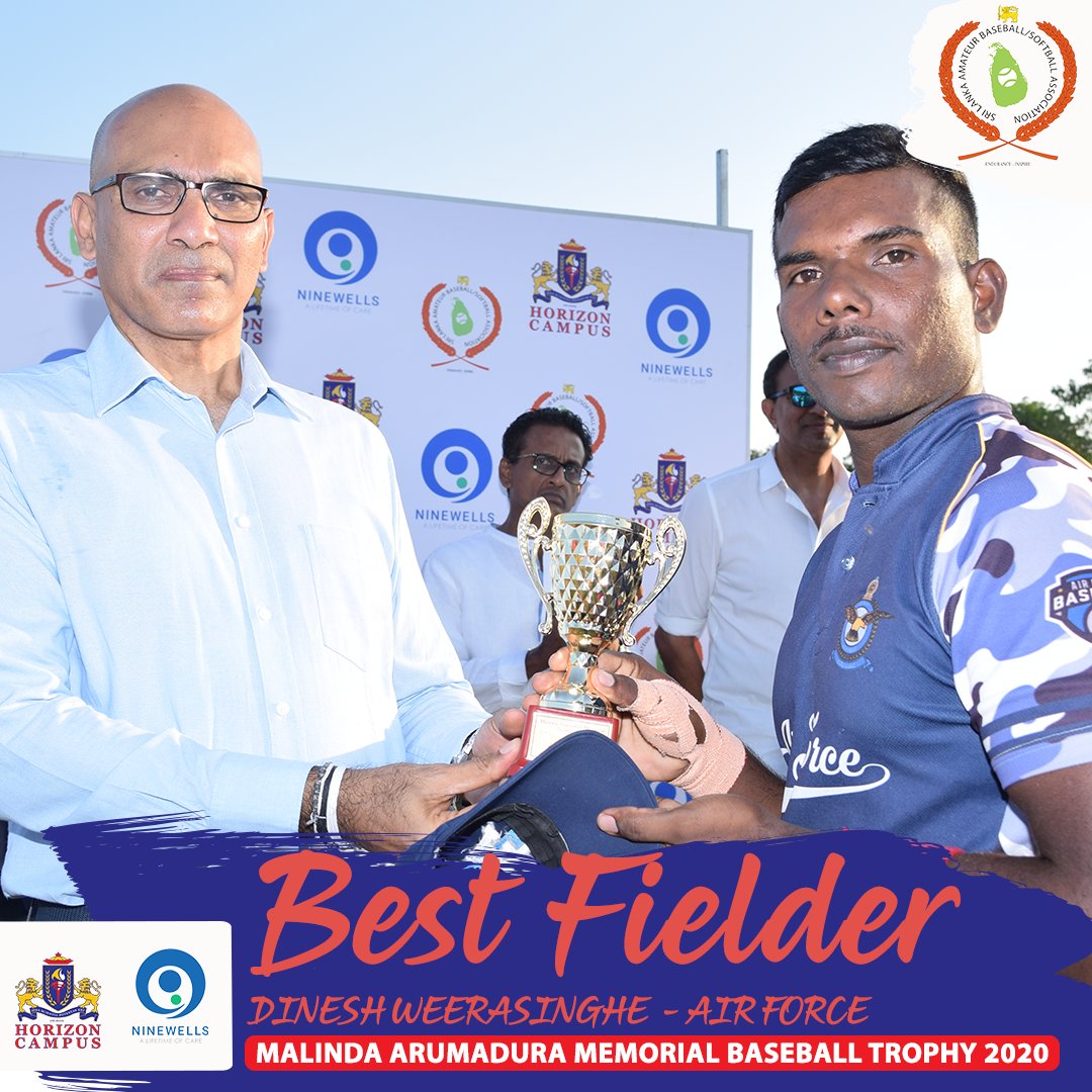 slabsa1's tweet photo. ICYMI: The top performers at the Malinda Arumadura Memorial Trophy 2020.

Best Batter &amp; Most Valuable Player (MVP) Wathsalya Gamage - Royal Blues
Best Pitcher Sameera Sadaruwan - Air Force
Player of the Final Kasun Kumara - Air Force
Best Fielder Dinesh Weerasinghe - Air Force https://t.co/tXCjdvVTmw