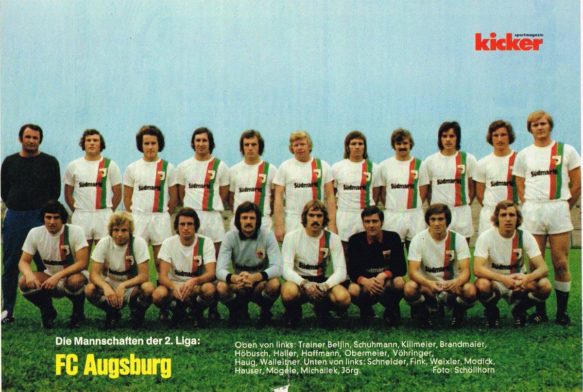 O Augsburg foi um dos fundadores da 2. Bundesliga, a equipe da Baviera participou da Liga Süd, a sua última aparição foi na temporada 2010-11, quando subiu para Bundesliga e até hoje está disputandoFoto: Kicker