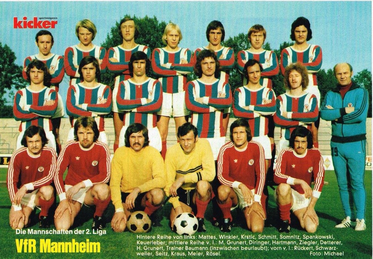 O Mannheim fez sua primeira e única temporada no inicio da 2. Bundesliga quando se iniciou, a equipe de Baden-Württemberg atualmente vem disputando a Verbandsliga, a sexta divisão alemãFoto: Kicker