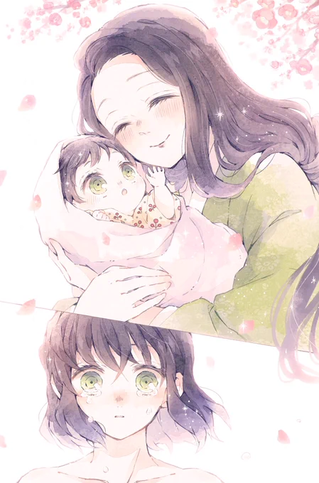 『伊之助 一緒にいられて幸せだねぇ』

#春の嘴平母子祭り
#幸せの日
#鬼滅の刃 