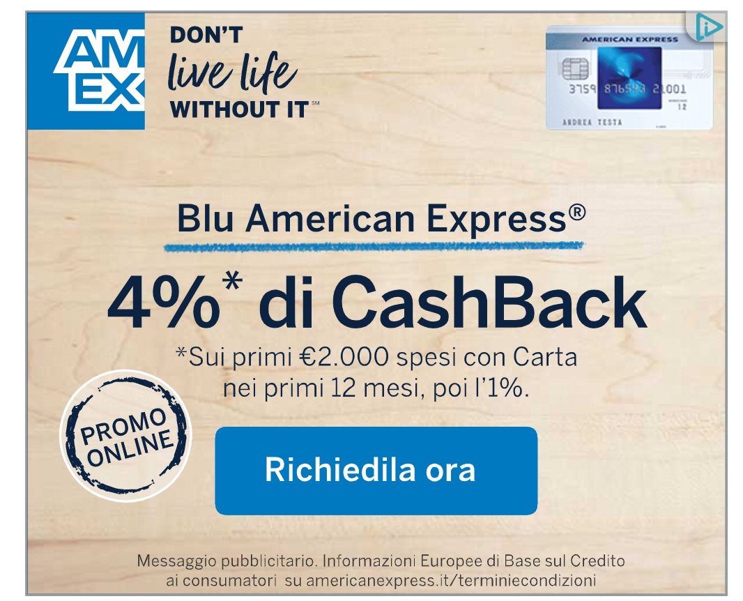 Italia Promo Sconti Offerte Coupon Sur Twitter Iorestoacasa Blu American Express Carta Di Credito Gratis X 1 Anno E 4 Cashback T Co Tnt3tctmuu Covid Banche Conti Gratuiti Promozione Cartedicredito Cartadicredito Offerta