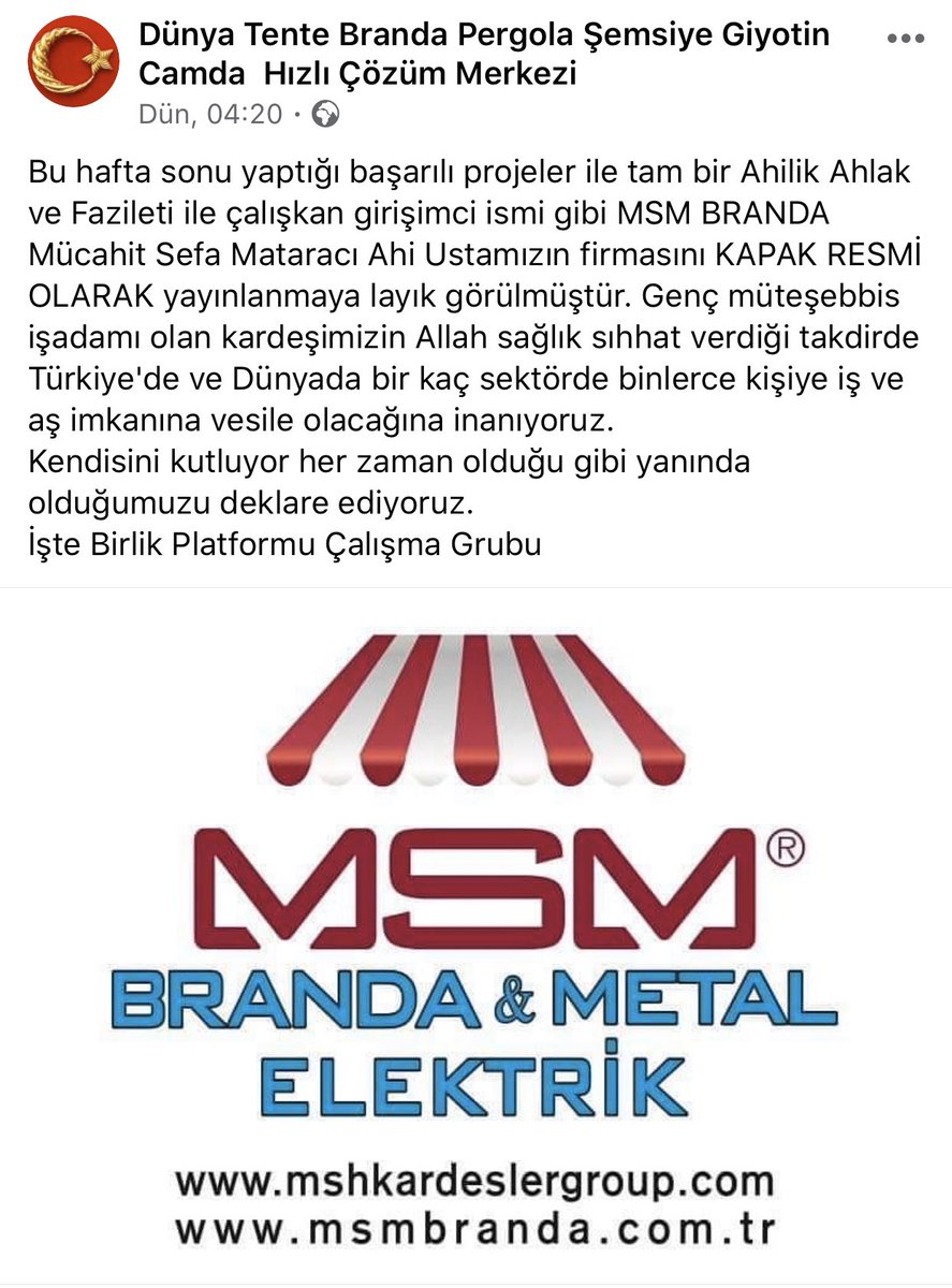 MSefaMATARACI's tweet photo. Teşekkürler Salih GÜNEŞ Hocam ... 
@msmbranda https://t.co/9VFZtYU6ZQ