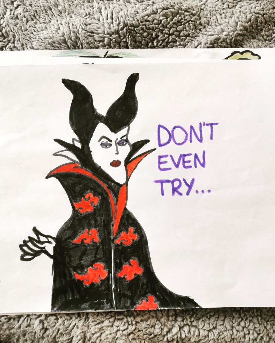 // I havent been dealing with quarentine very well, hence why I haven't been here often.

Anyway, here's my stupid  Malificent draw 😂 ignore her hand pls.