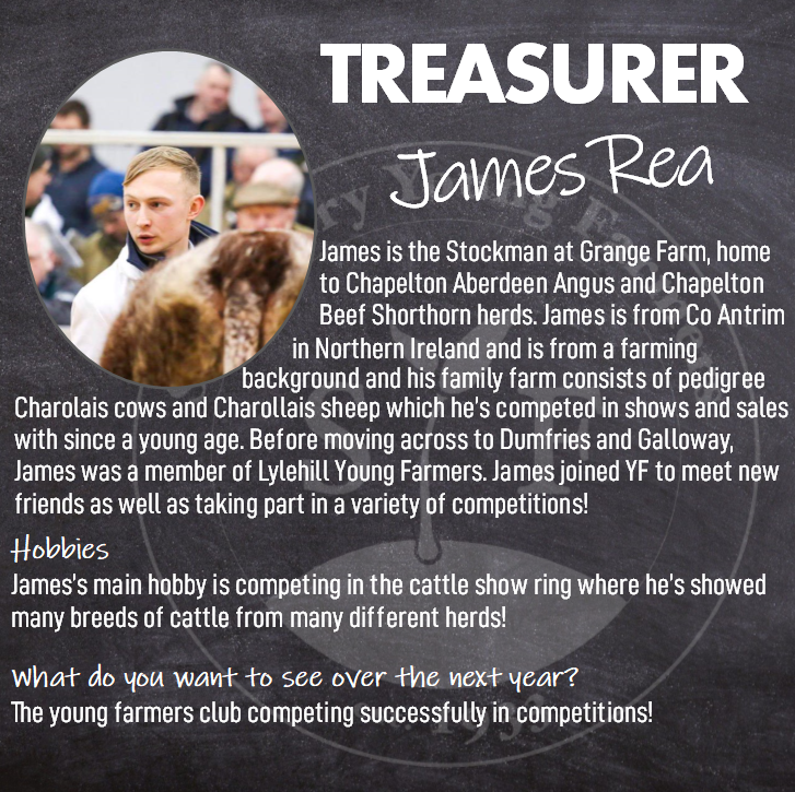StewartryYF's tweet image. 🌟TREASURER🌟 James will be keeping our books right this year as he’s taken on the role of Treasurer! James is fairly new to the club having moved to D&amp;amp;G from Northern Ireland. Good luck, James! We’re ‘counting’ on you! #teamstewy #dumfriesandgalloway #youngfarmers @LylehillYFC