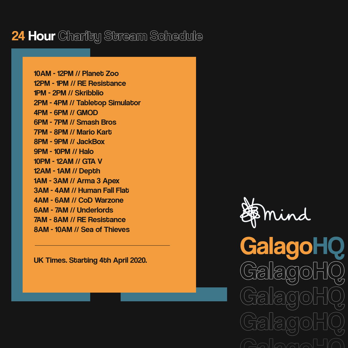 GalagoHQ's tweet photo. Here's the schedule for today! https://t.co/OnZY4BEx3D