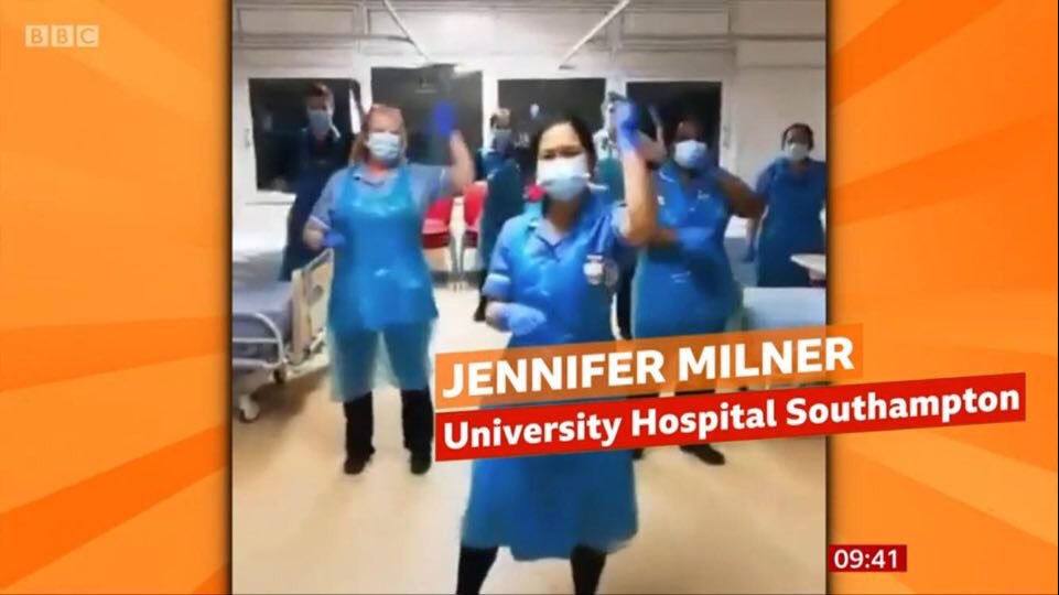 jennyloumilner's tweet photo. We made it onto Heros Half Hour on BBC Breakfast @UHSFT ππ½ππ½@RachDavies99 @DaniMBurgess https://t.co/YZgniyO00J