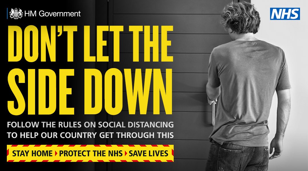 Please stay at home to protect the NHS and save lives.
#StayHomeSaveLives