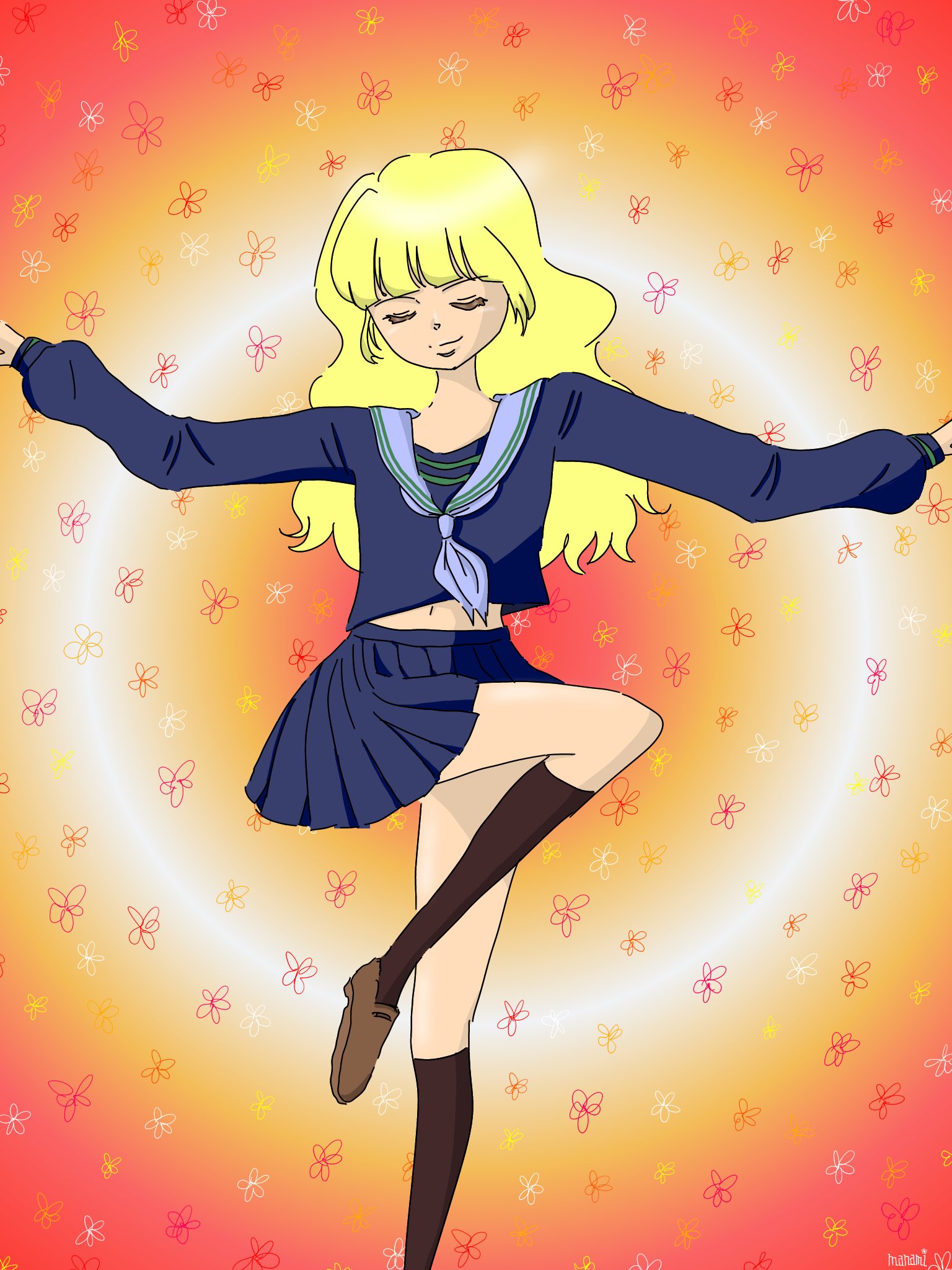 まなてぃ 訪問看護 イラスト セーラー服可愛いですよね N セーラー服を着てたのはもう10年以上前なんか おうち時間 自粛生活 イラスト好きな人と繋がりたい