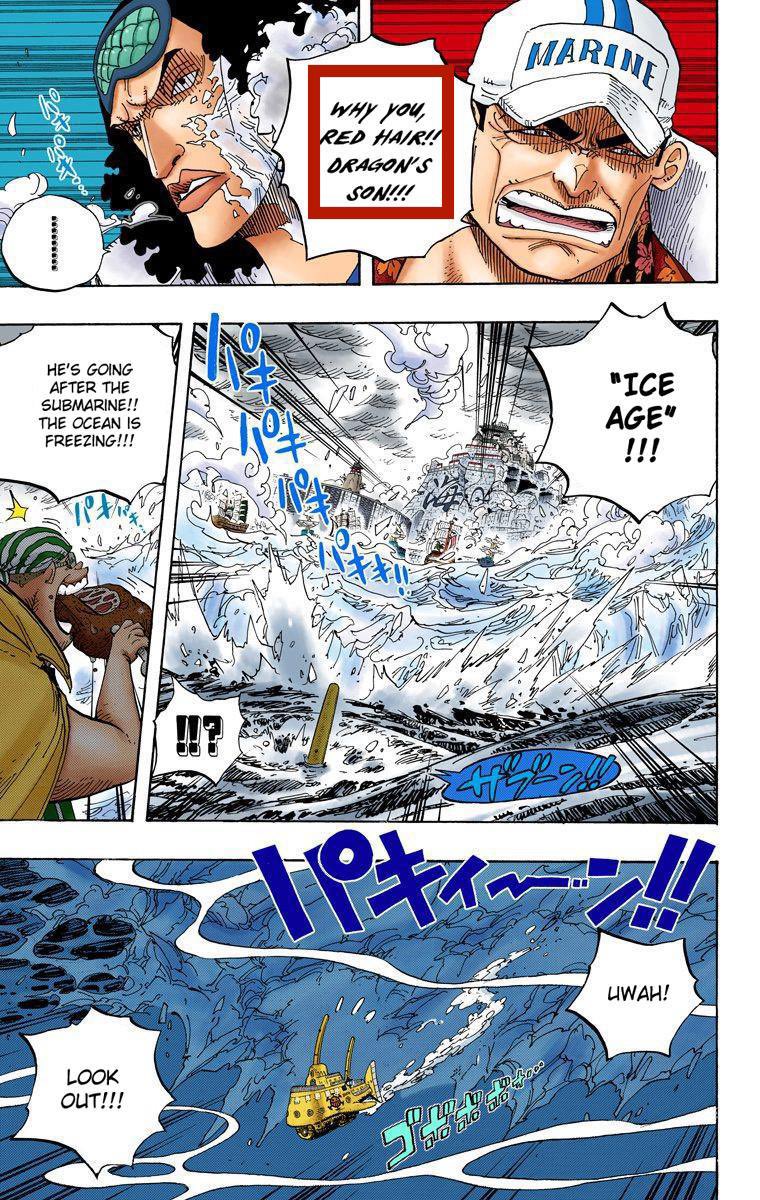 I noticed something interesting, Akainu calls Luffy not by his name, but rather “Dragons son” multiple times throughout the war, as if he knew Dragon personally. Akainu’s unusual animosity towards Luffy, which no other marine has shown during marineford, implies something deeper.