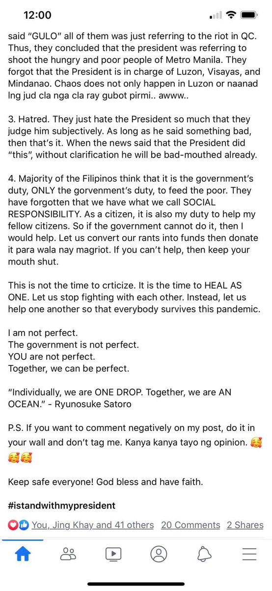okayalrighthaha's tweet photo. Saw this on FB! And this is worth to be posted here on twitter.

#istandwiththepresident
#OursDuterte https://t.co/R5YLtRw6X5