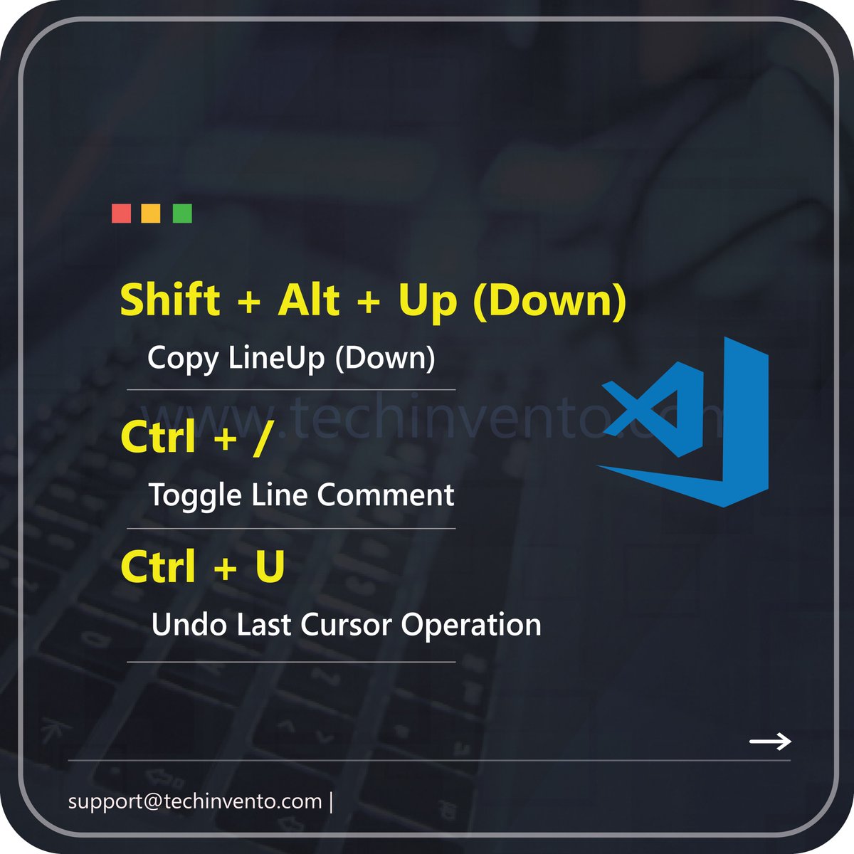 tech_invento's tweet photo. Useful Shortcut Keyboard keys.
USA:+1(512)7348342
INDIA:+91-7507540231
support@techinvento.com
#webdevelopment #coding #code #coder #programming #software #softwaredeveloper #austintexas #usa #freelance #techinvento #apps #application #android #framework #developer #javascript https://t.co/dVrDG1h9Jn
