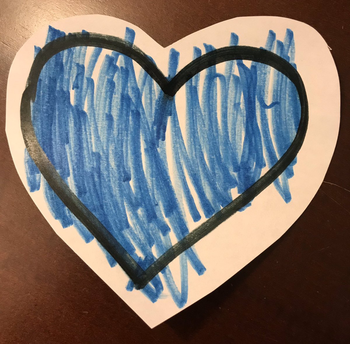 Today our teachers and staff wore blue and shared blue hearts during our Zoom meeting that they made to raise awareness of National Child Abuse Prevention Month. My 💙 was colored by my favorite 3 year old. #GoBlueDay