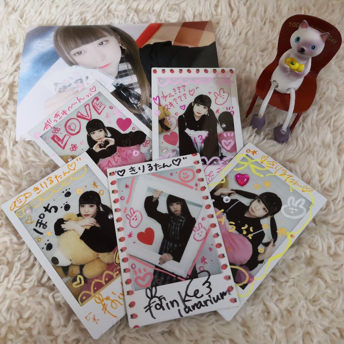可愛い子のチェキがこれまた可愛くデコってある 今週は忙しくて 気づいたらネットサイン会の申込が終わってた また来週 白川琳花 ルナリウム